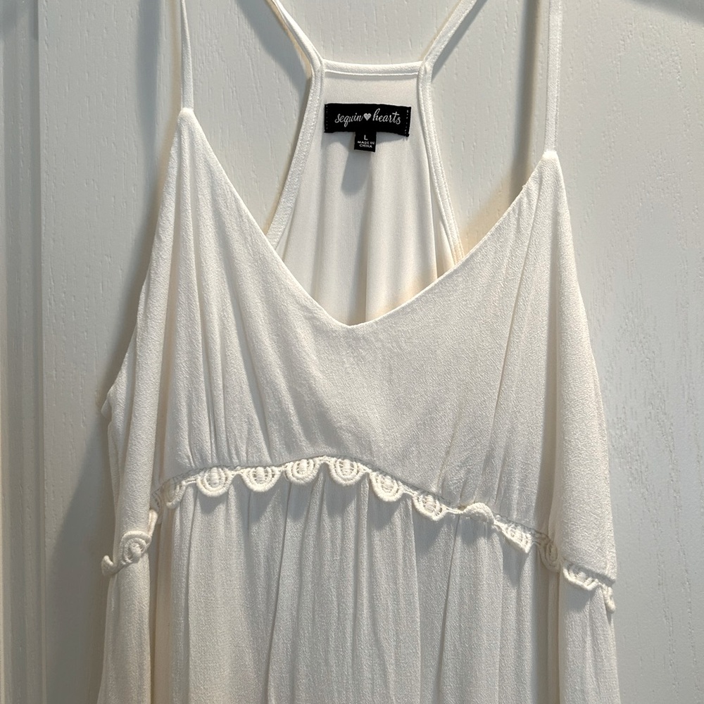 White Racerback Dress - Picture 3 of 4